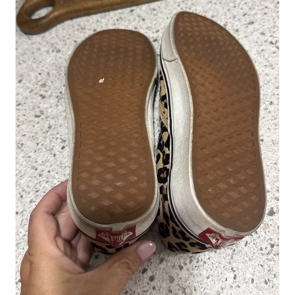 UsexVANS SLIP-ON 59 LOW UNISEX 6.5/8 Classic Slip On 500714 Leopard True White - Picture 3 of 7
